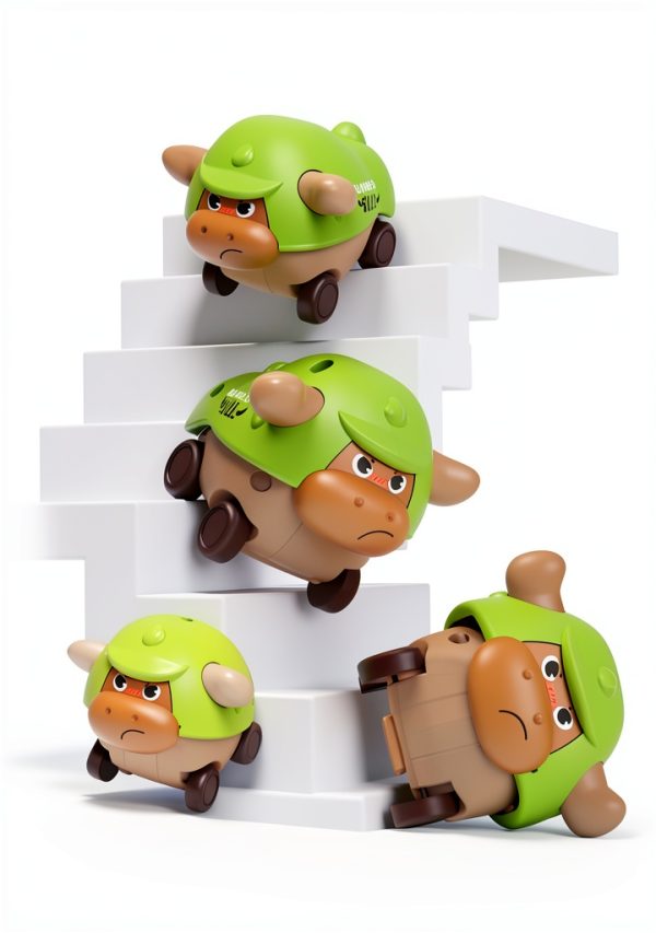 STACTCUTE Animal Push Go Cars 6pcs ABS Toy-5