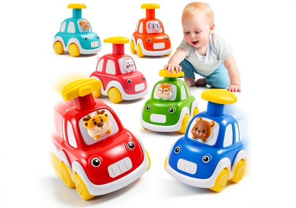 Jinyishuo Animal Driver Push Car Baby ABS Toy-0
