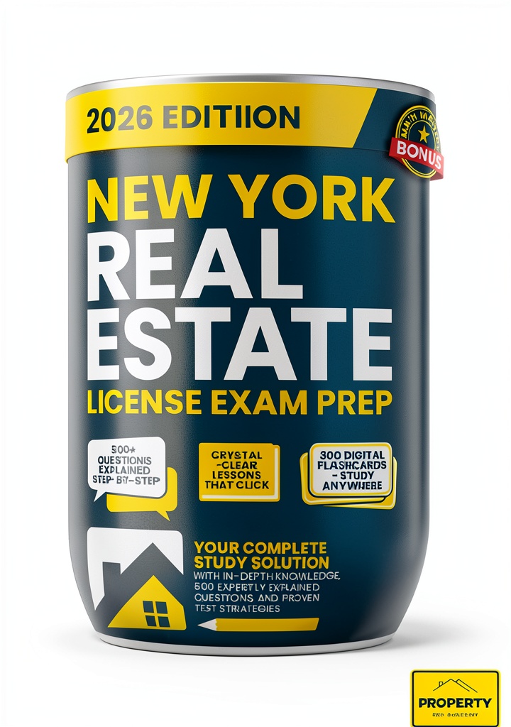 Real estate exam prep eBook displayed on a tablet