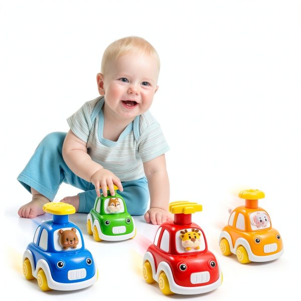 Jinyishuo Animal Driver Push Car Baby ABS Toy-4