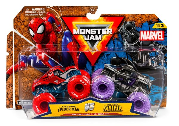Marvel Monster Jam 2-Pack Die-Cast Trucks for Kids-0