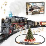 Funwee Steam Train Set Toy Train Lights Sound-0