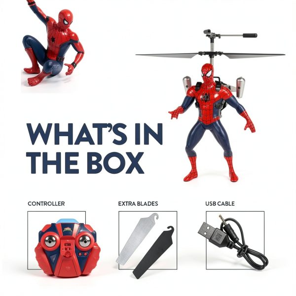 Marvel Spider-Man RC Helicopter Toy World Tech-3
