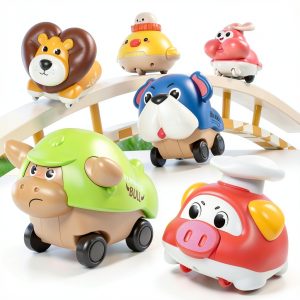 STACTCUTE Animal Push Go Cars 6pcs ABS Toy-0