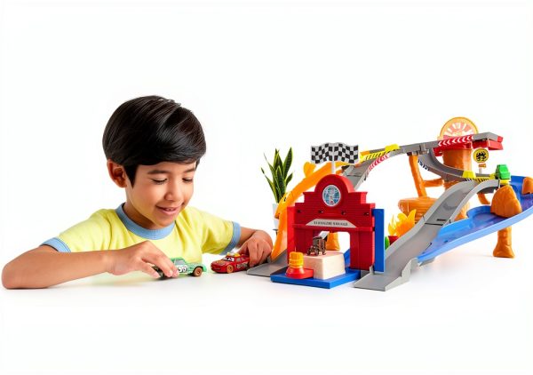 Mattel Cars Springs Race & Rescue Playset with Lightning McQueen-1