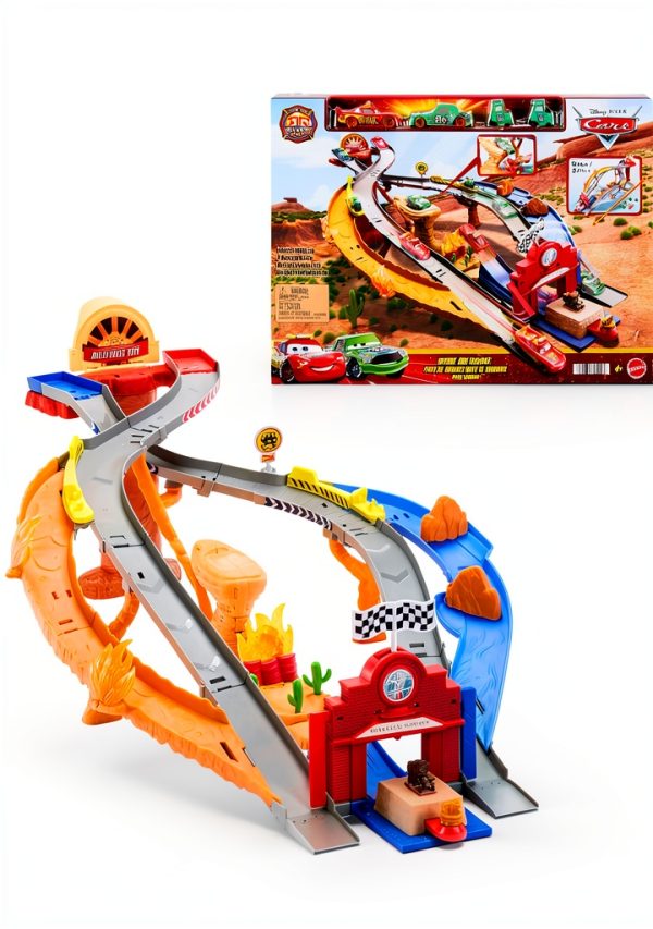 Mattel Cars Springs Race & Rescue Playset with Lightning McQueen-0
