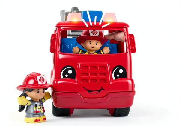Fisher-Price HXC12 Fire Truck Toy with Lights Music for Ages 1-5-3