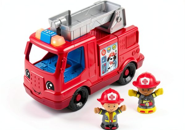 Fisher-Price HXC12 Fire Truck Toy with Lights Music for Ages 1-5-0