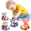 Cute Animal Toy Cars AugToy Battery Free Press Run for Toddlers-5