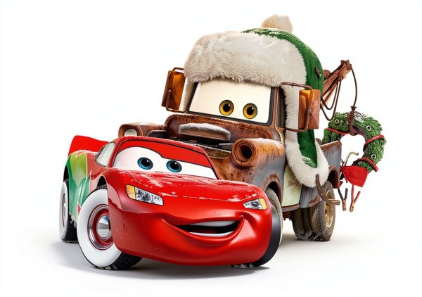 Cars Holiday Die Cast Set by Mattel Toy Cars with Winter Accessories-5