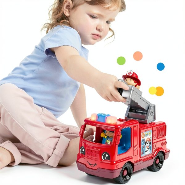 Fisher-Price HXC12 Fire Truck Toy with Lights Music for Ages 1-5-6