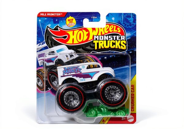 Hot Wheels Monster Truck FYJ44 1:64 Die-Cast Figure with Crushable Car-5