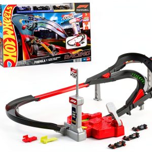 Hot Wheels Formula 1 Sprint Track Set with 3 Die‑Cast Cars Dual Mode-0