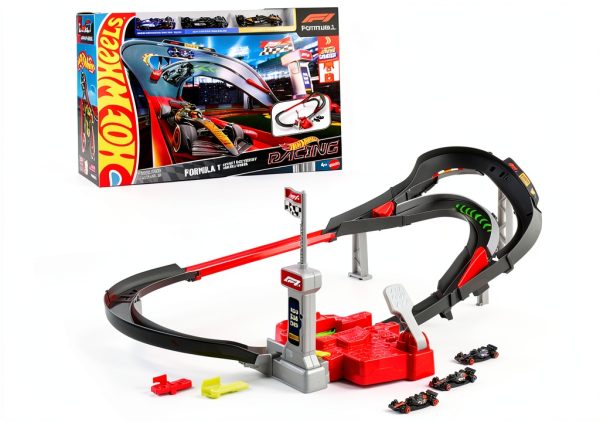 Hot Wheels Formula 1 Sprint Track Set with 3 Die‑Cast Cars Dual Mode-0