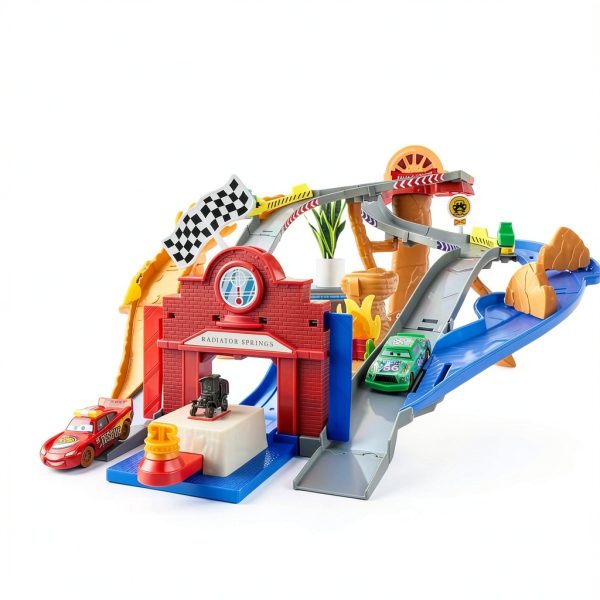 Mattel Cars Springs Race & Rescue Playset with Lightning McQueen-4