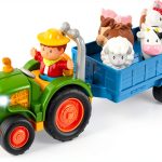 Branford Farm Tractor Toy Set 7‑Piece Musical Playset with Trailer-0