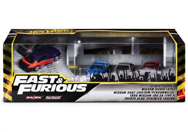 Hot Wheels Fast and Furious Tokyo Drift Toy Car Bundle 5 Pack-5