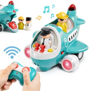 RC Airplane Toy by iPlay iLearn with Automatic and Remote Modes-0