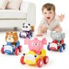 Cute Animal Toy Cars AugToy Battery Free Press Run for Toddlers-4