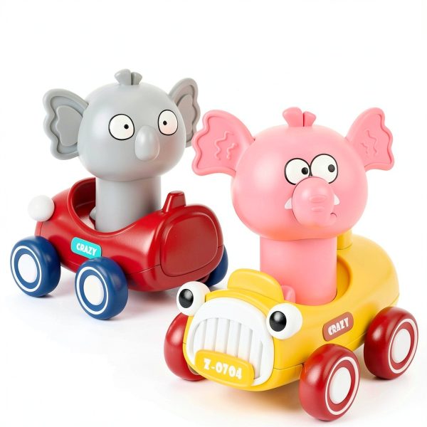 Cute Animal Toy Cars AugToy Battery Free Press Run for Toddlers-2