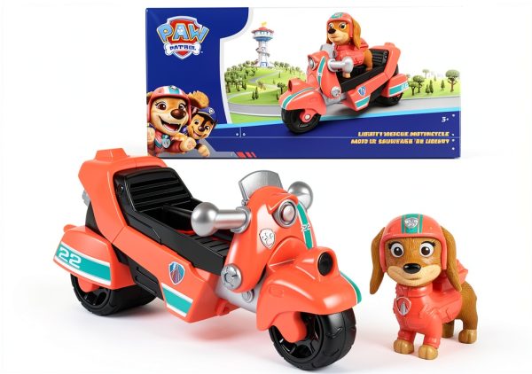 PAW Patrol Liberty Motorcycle Toy with Collectible Figure by Spin-0