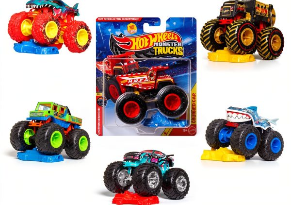 Hot Wheels Monster Truck FYJ44 1:64 Die-Cast Figure with Crushable Car-0