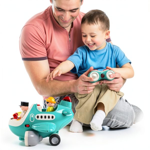 RC Airplane Toy by iPlay iLearn with Automatic and Remote Modes-5