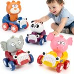 Cute Animal Toy Cars AugToy Battery Free Press Run for Toddlers-0
