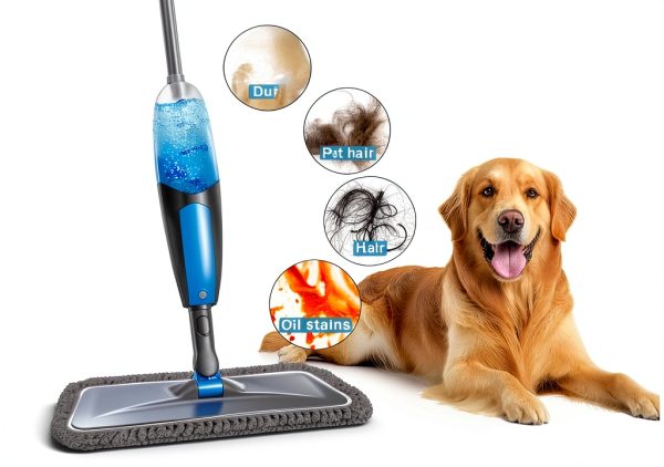 Spray Mops BPAWA Microfiber Wet Dry Floor Cleaner with 3 Washable Pads-5