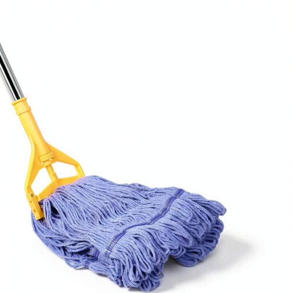 Commercial Mop HiBaBy 63-Inch Heavy Duty Wet Mop with 2 Cotton Heads-1