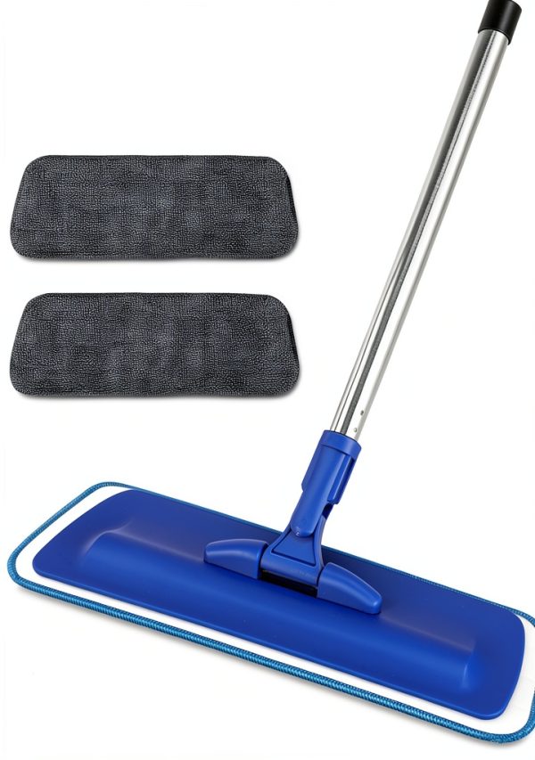 Professional Microfiber Mop Neeklinny 17.5" with Steel Handle Blue-0
