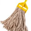 Rubbermaid Cut-End Cotton Wet Mop Head 16oz White 1" Orange Band-2