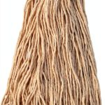 Rubbermaid Cut-End Cotton Wet Mop Head 16oz White 1" Orange Band-0