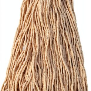 Rubbermaid Cut-End Cotton Wet Mop Head 16oz White 1" Orange Band-0