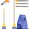 Commercial Mop HiBaBy 63-Inch Heavy Duty Wet Mop with 2 Cotton Heads-3