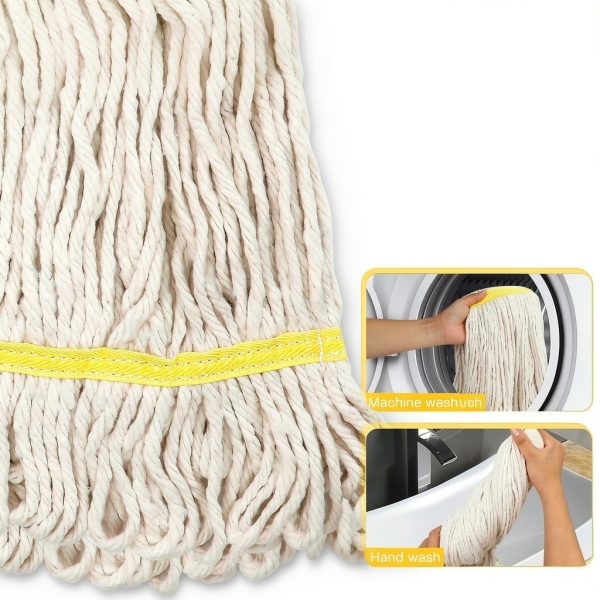 Commercial Mop Heavy Duty Industrial Cotton Mop with Aluminum Handle-4