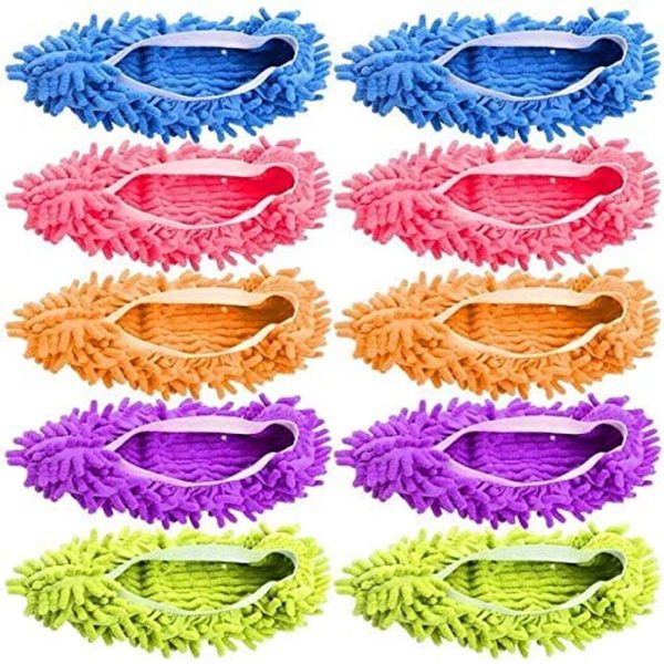 Mop Slippers Shoes Tamicy Microfiber Cleaning Set 5 Pairs-0
