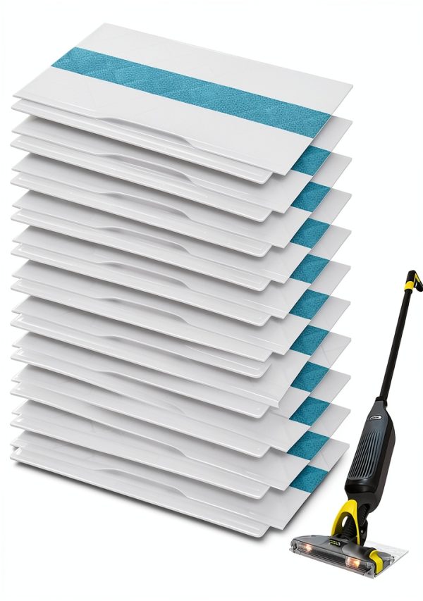 Disposable Hard Floor Pad Refills, Compatible with Shark VACMOP Pro VM252 VM251 VM250 VM200 VC205 QM250 VM190 VM200P12 VMP30 for use on All Sealed Floors (10-PCS)-0